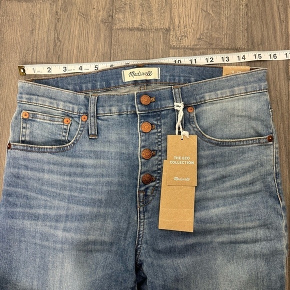 MADEWELL Petite Cali Denim Boot Cut Jean Bess Wash Button-Front SZ 28P NWT - Picture 11 of 15